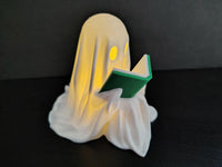 Ghost Reading Book Lantern with LED Tea Light - Halloween Decor
